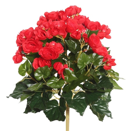 Dare2Decor Red Begonia Floral Bush 15.25 in. DA591058